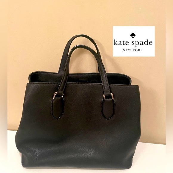 Black Kate Spade New York Laurel Way Evangeline Black Saffiano Leather
Handbag - Picture 4 of 7